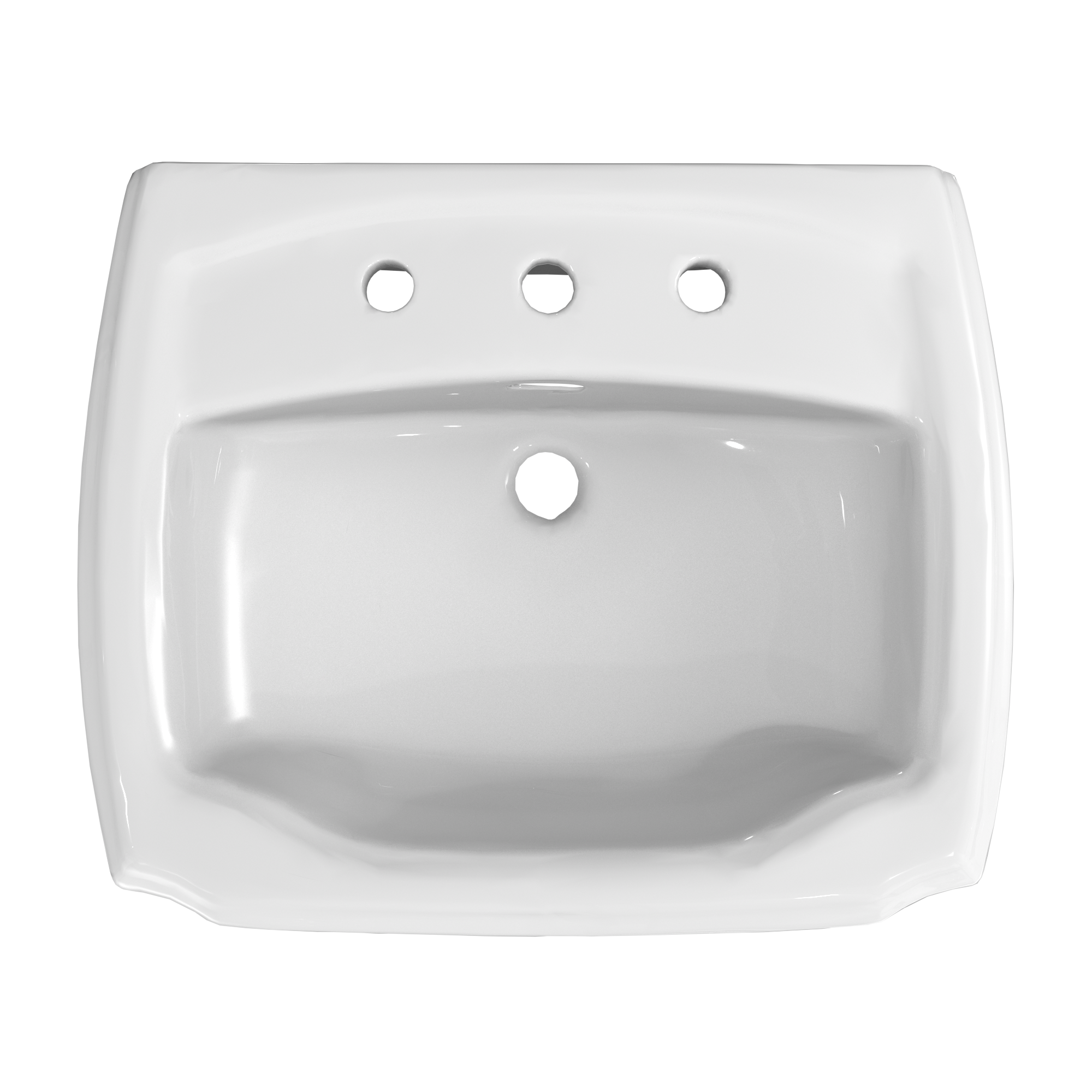 TOTO LPT972.8#01 Guinevere 24-3/8" x 19-7/8" Rectangular Pedestal Bathroom Sink for 8 Inch Center Faucets , Cotton White