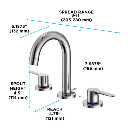 TOTO TLS01201U#CP Lb Series Two Handle Widespread 1.2 Gpm Bathroom Sink Faucet With Drain Assembly - Polished Chrome