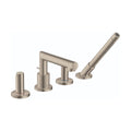 AXOR 45448821 Uno 4-Hole Roman Tub Set Trim with Zero Handles and 1.75 GPM Handshower - Brushed Nickel