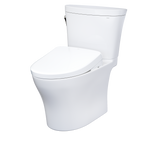 TOTO MW4484736CEMFGN#01 Washlet+ Aquia Iv Arc Two-Piece Elongated Dual Flush 1.28 And 0.9 Gpf Toilet With S7A Contemporary Bidet Seat - Cotton White