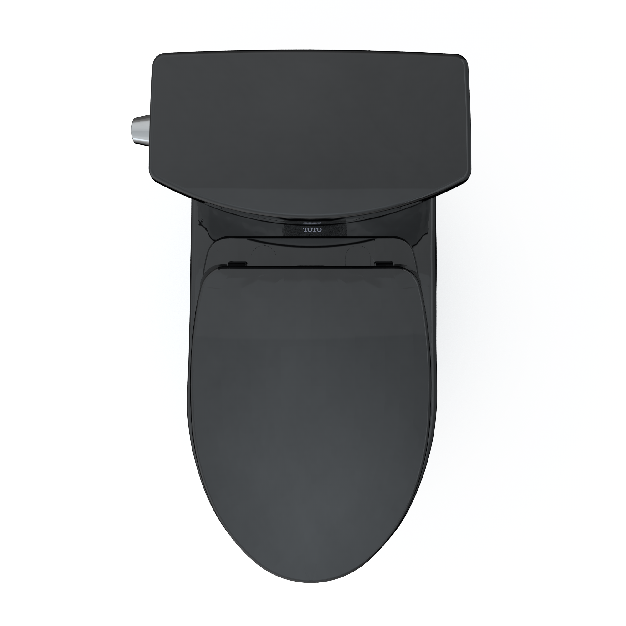 TOTO MS474124CUF#51 Vespin Ii 1G Two-Piece Elongated 1.0 Gpf Universal Height Toilet With Ss124 Softclose Seat - Ebony