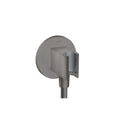 AXOR 36733341 ShowerSolutions Wall Outlet with Handshower Holder, Round - Brushed Black Chrome