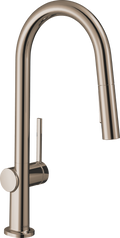HANSGROHE 72846831 Talis N HighArc Kitchen Faucet, A-Style 2-Spray Pull-Down, 1.75 GPM - Polished Nickel
