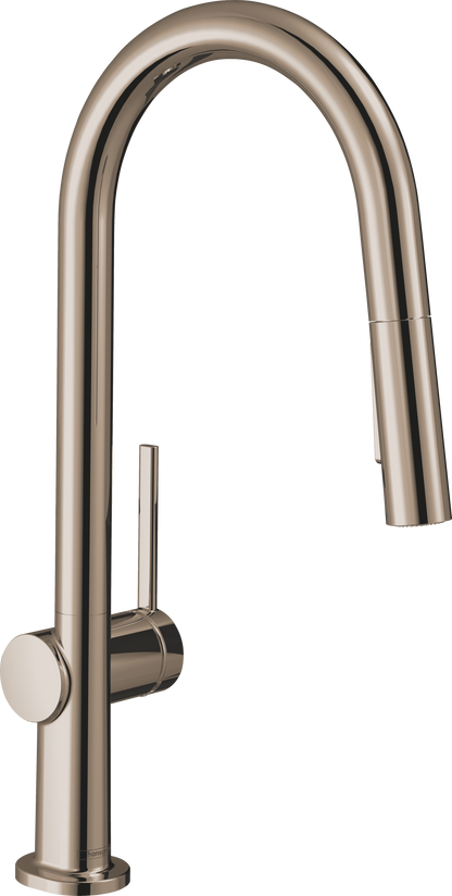 HANSGROHE 72846831 Talis N HighArc Kitchen Faucet, A-Style 2-Spray Pull-Down, 1.75 GPM - Polished Nickel