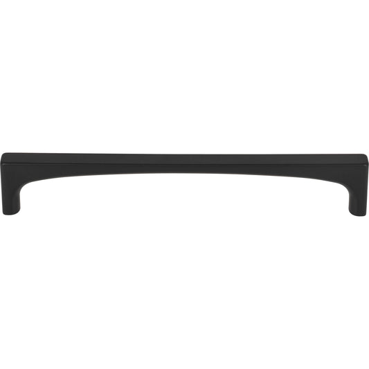 TOP KNOBS TK1014BLK Riverside 6 5/16" Center to Center Bar Pull - Flat Black