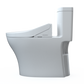 TOTO MW6463074CEMFGN#01 WASHLET+ Aquia IV One-Piece Elongated Dual Flush 1.28 and 0.9 GPF Toilet and WASHLET C2 Bidet Seat , Cotton White