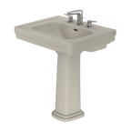 TOTO LPT530.8N#03 Promenade 27-1/2" X 22-1/4" Rectangular Pedestal Bathroom Sink For 8 Inch Center Faucets - Bone