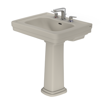 TOTO LPT530.8N#03 Promenade 27-1/2" X 22-1/4" Rectangular Pedestal Bathroom Sink For 8 Inch Center Faucets - Bone