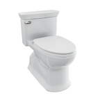 TOTO MS964124CEFG#01 Soiree One Piece Elongated 1.28 Gpf Universal Height Skirted Toilet With Cefiontect - Cotton White
