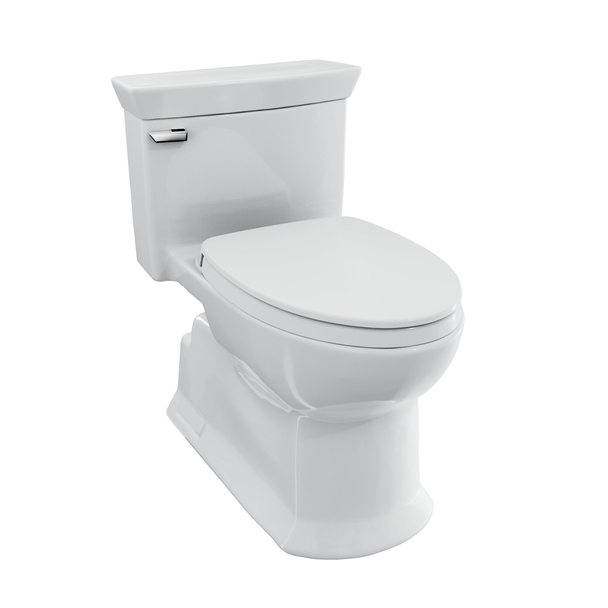 TOTO MS964124CEFG#01 Soiree One Piece Elongated 1.28 Gpf Universal Height Skirted Toilet With Cefiontect - Cotton White