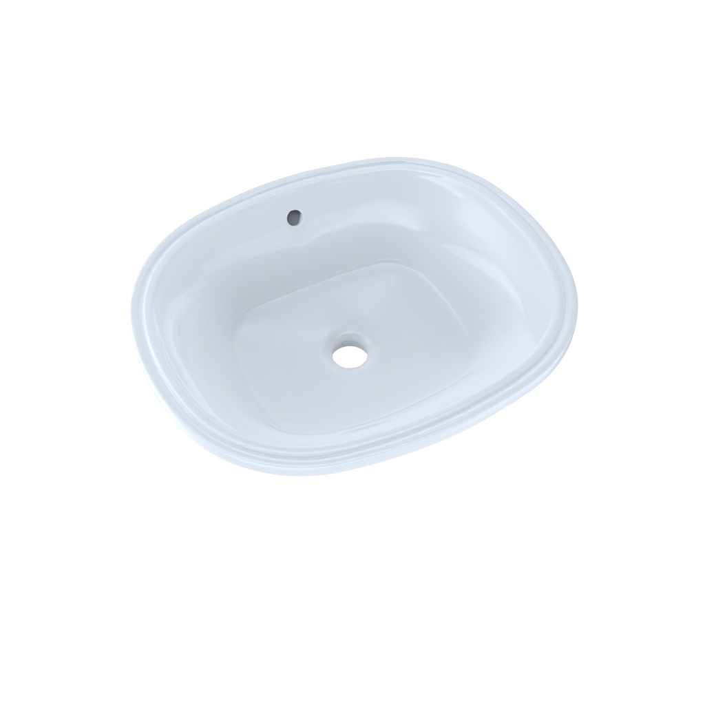 TOTO LT483G#01 Maris 17-5/8" X 14-9/16" Oval Undermount Bathroom Sink With Cefiontect - Cotton White