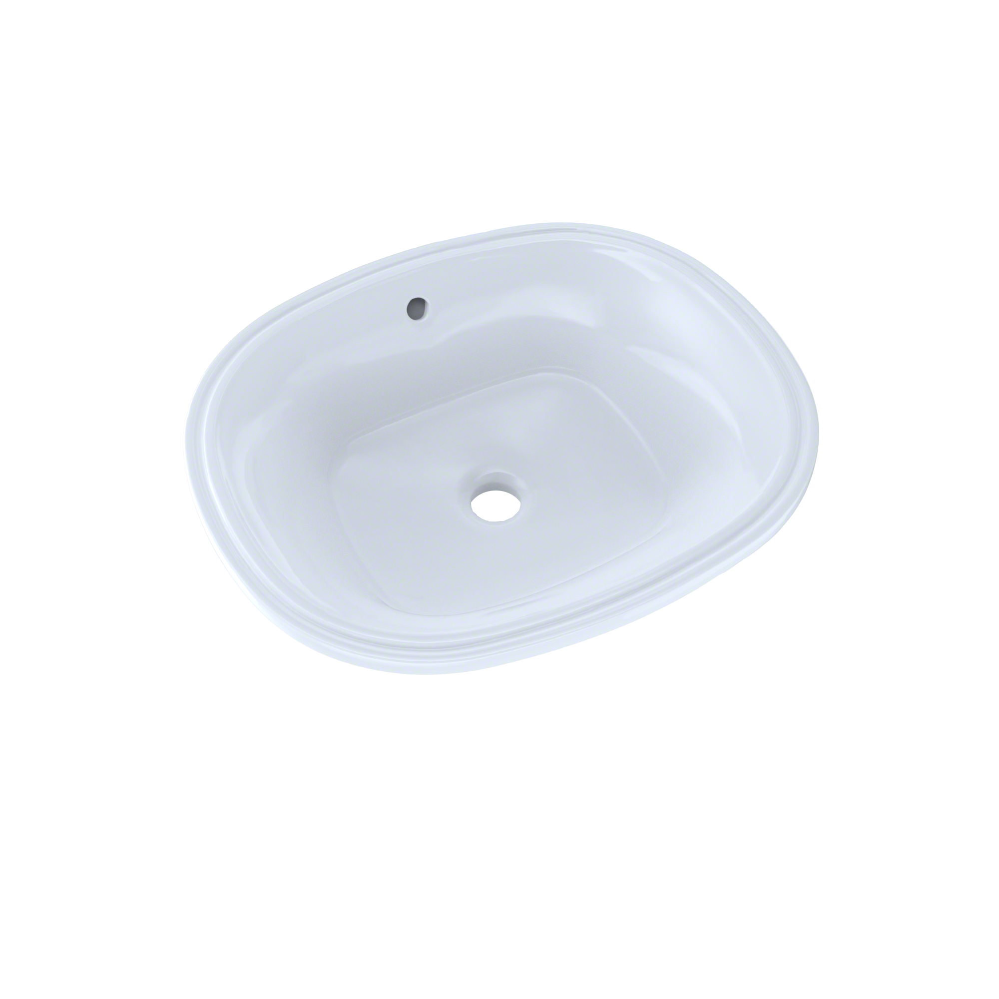 TOTO LT483G#01 Maris 17-5/8" X 14-9/16" Oval Undermount Bathroom Sink With Cefiontect - Cotton White