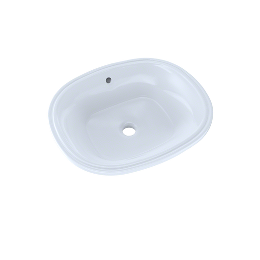 TOTO LT483G#01 Maris 17-5/8" X 14-9/16" Oval Undermount Bathroom Sink With Cefiontect - Cotton White