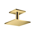 AXOR 35312991 ShowerSolutions Showerhead 250 Square 2-Jet Ceiling Connection, 2.5 GPM - Polished Gold Optic