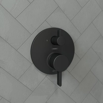 HANSGROHE 04447670 Ecostat Pressure Balance Trim S with Diverter - Matte Black