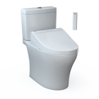 TOTO MW4463084CEMFGN#01 Washlet+ Aquia Iv Two-Piece Elongated Universal Height Dual Flush 1.28 And 0.9 Gpf Toilet And Washlet C5 Bidet Seat - Cotton White