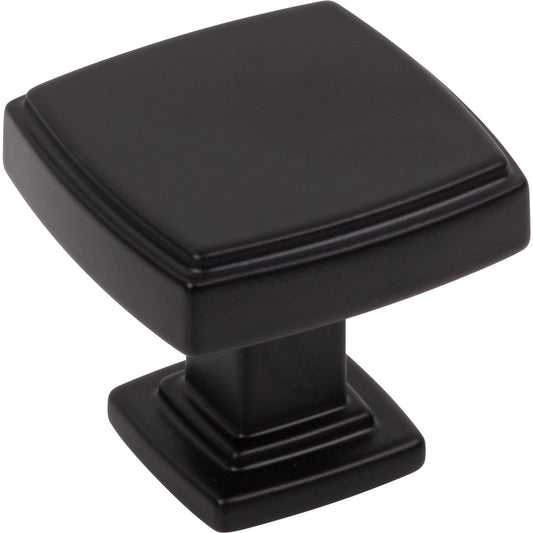 JEFFREY ALEXANDER 141MB Renzo 1-1/4" Diameter Square Knob - Matte Black