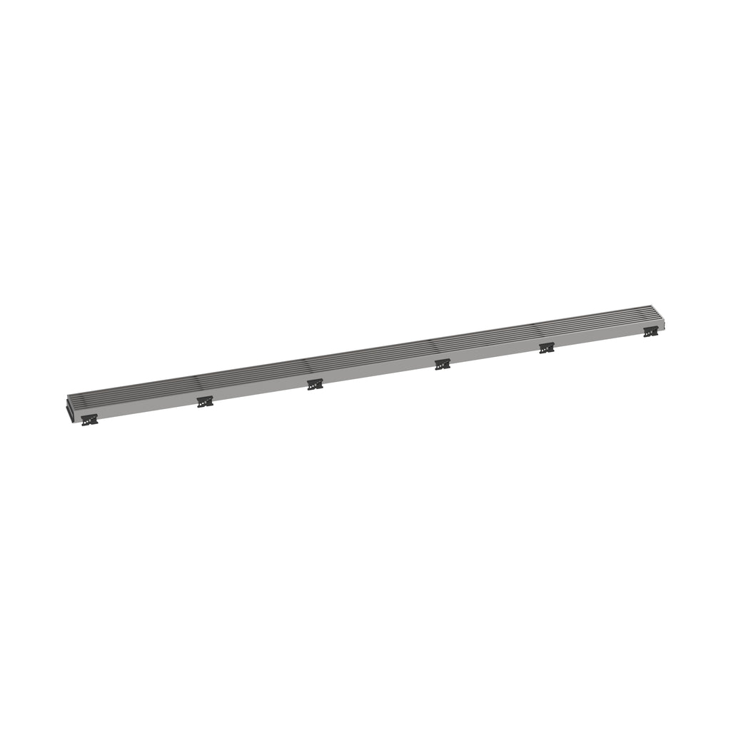 HANSGROHE 56125801 RainDrain Match Boardwalk Trim Boadwalk 47 1/4" with Height Adjustable Frame - Brushed Stainless Steel