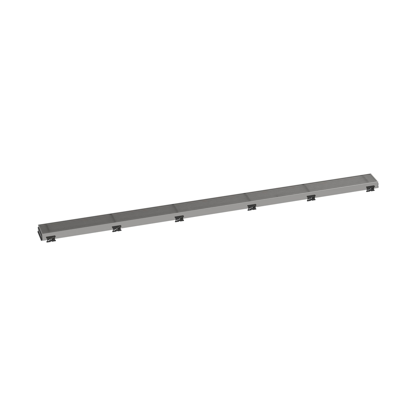 HANSGROHE 56125801 RainDrain Match Boardwalk Trim Boadwalk 47 1/4" with Height Adjustable Frame - Brushed Stainless Steel