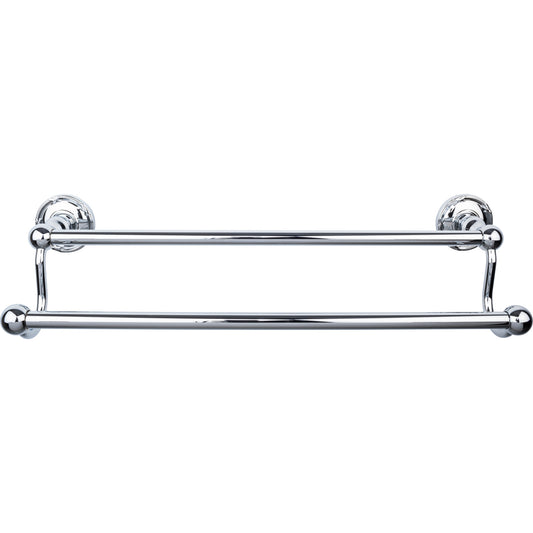 TOP KNOBS ED7PCE TOP BATH (R) Edwardian Bath Double 20 1/2" Wall Mounted Towel Bar - Polished Chrome