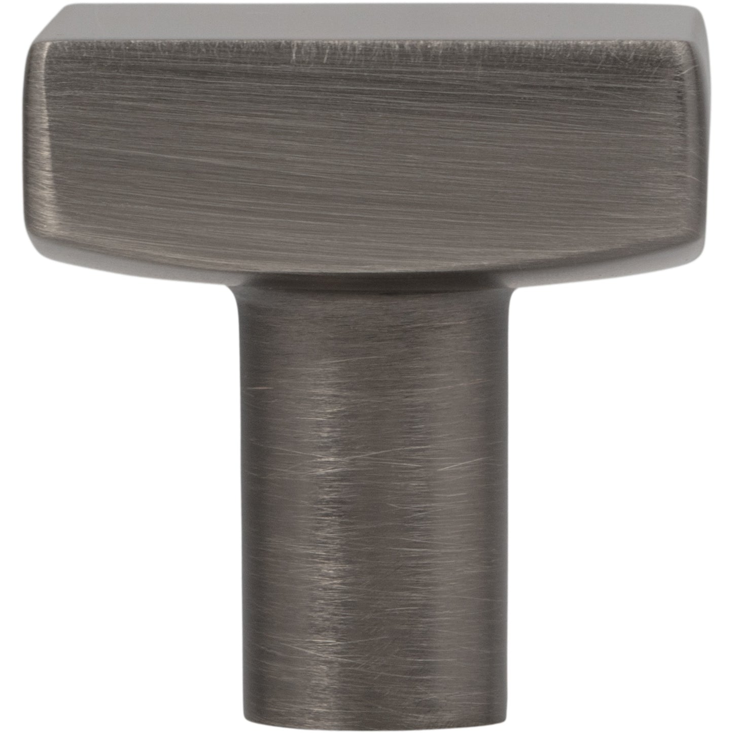 JEFFREY ALEXANDER 845BNBDL Dominique 1-1/8" Length Square Knob - Brushed Pewter