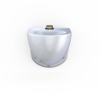 TOTO CT728CU#01 Tornado Flush Commercial Flushometer Wall-Mounted Toilet - Cotton White