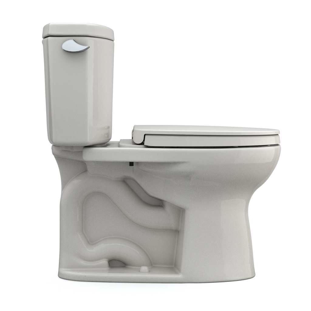 TOTO MS454124CEFG#12 Drake Ii Two-Piece Elongated 1.28 Gpf Universal Height Toilet With Cefiontect And Ss124 Softclose Seat - Sedona Beige