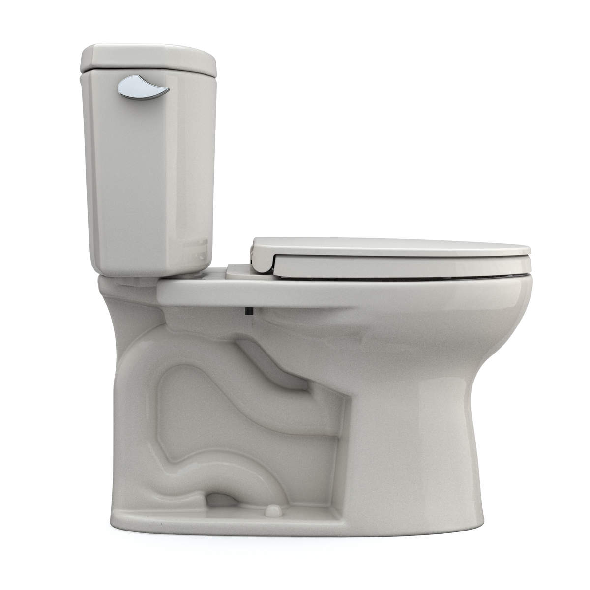TOTO MS454124CEFG#12 Drake Ii Two-Piece Elongated 1.28 Gpf Universal Height Toilet With Cefiontect And Ss124 Softclose Seat - Sedona Beige
