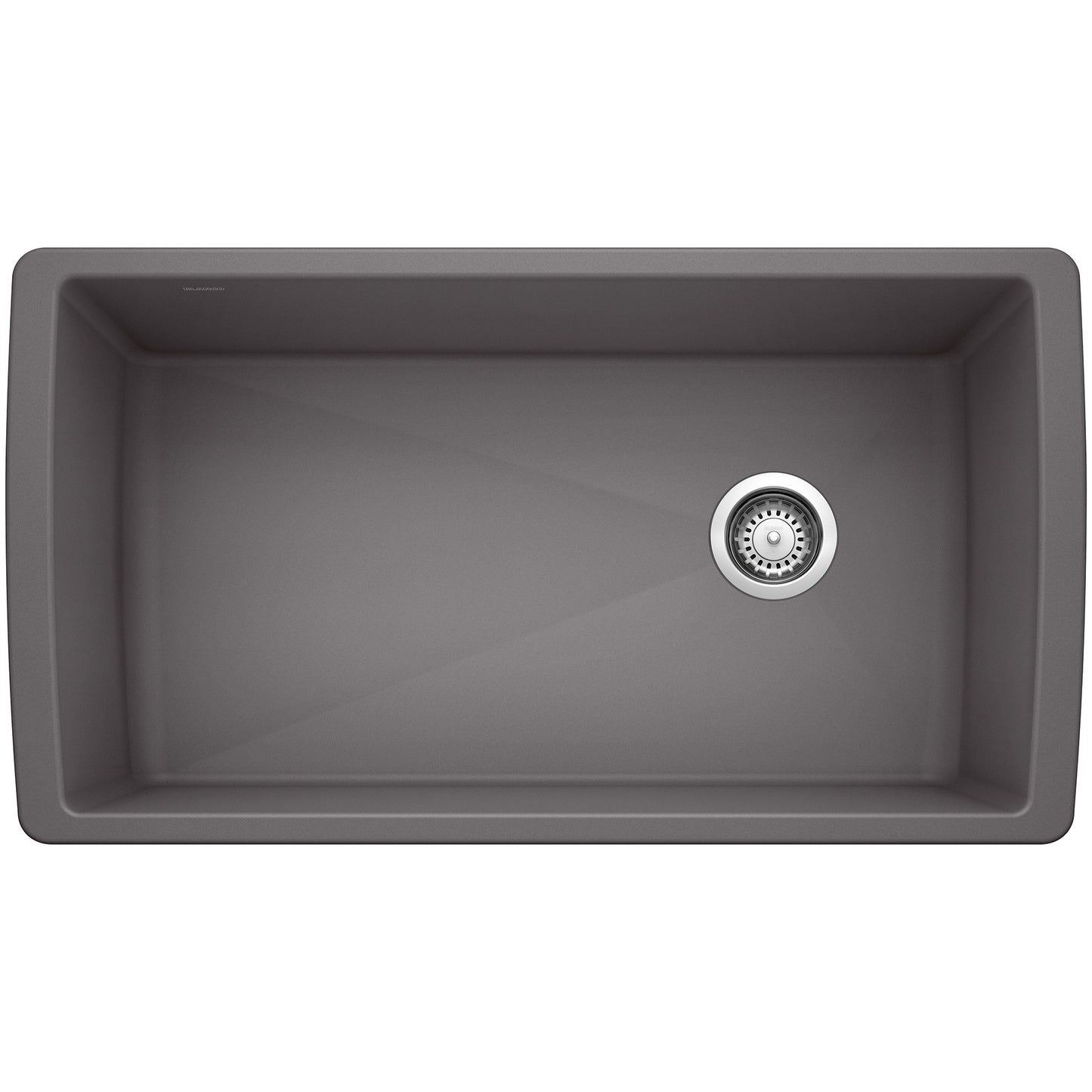 BLANCO 441764 Diamond Diamond SILGRANIT 33" Super Single Undermount Kitchen Sink - Cinder in Cinder