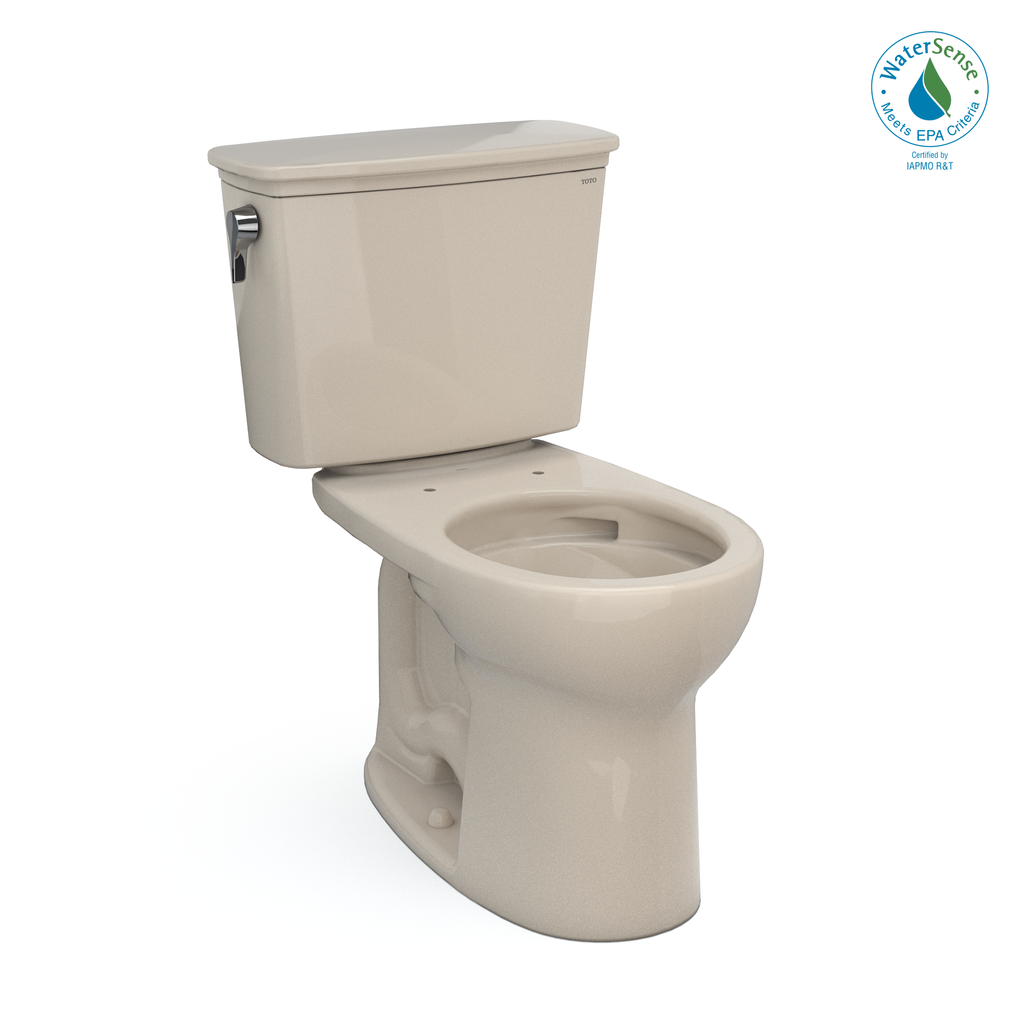 TOTO CST785CEFG#03 Drake Transitional Two-Piece Round 1.28 Gpf Universal Height Tornado Flush Toilet With Cefiontect - Bone
