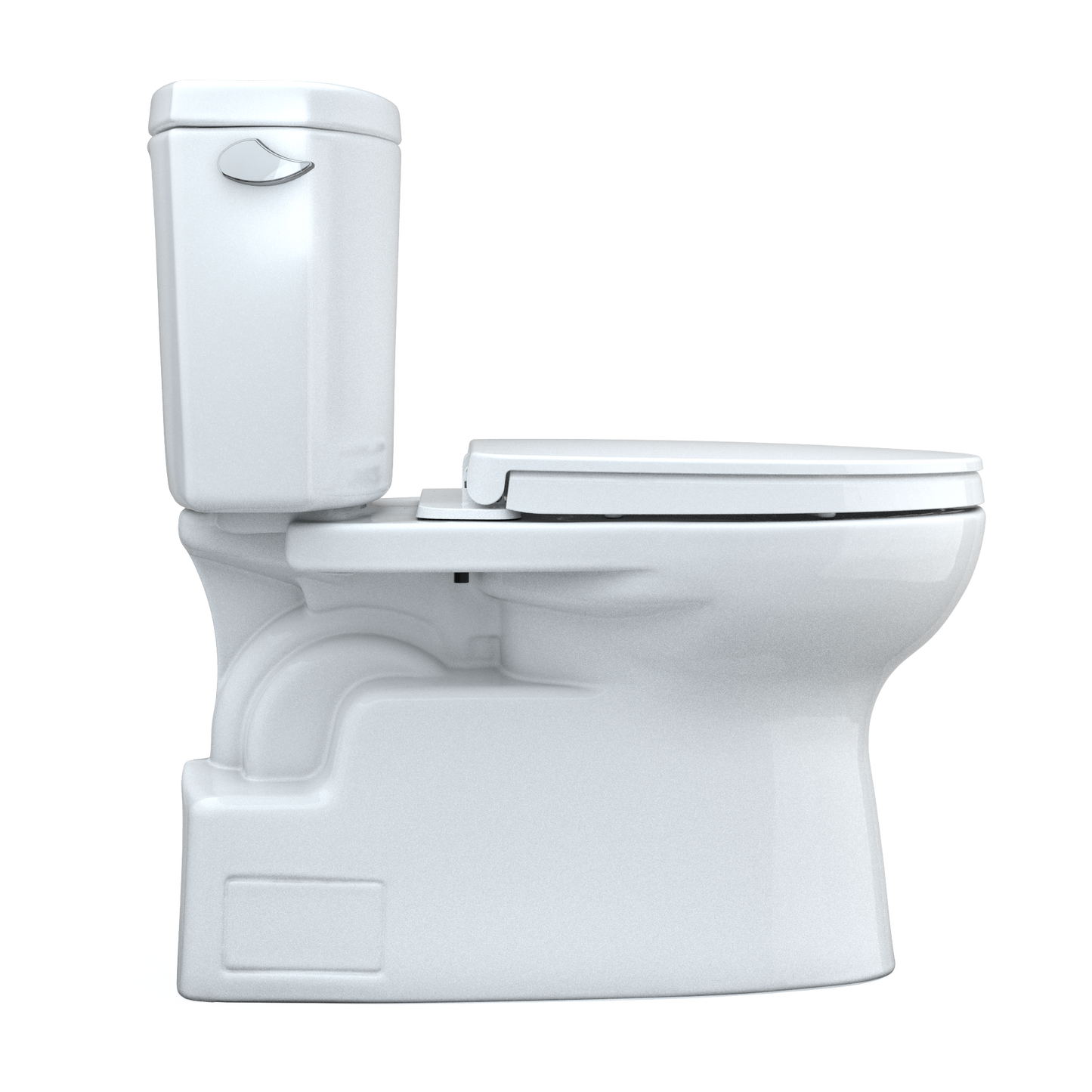 TOTO MS474124CEFG#01 Vespin II Two-Piece Elongated 1.28 GPF Universal Height Toilet with CEFIONTECT and SS124 SoftClose Seat , Cotton White