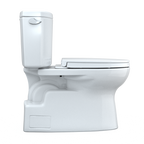 TOTO MS474124CEFG#01 Vespin Ii Two-Piece Elongated 1.28 Gpf Universal Height Toilet With Cefiontect And Ss124 Softclose Seat - Cotton White