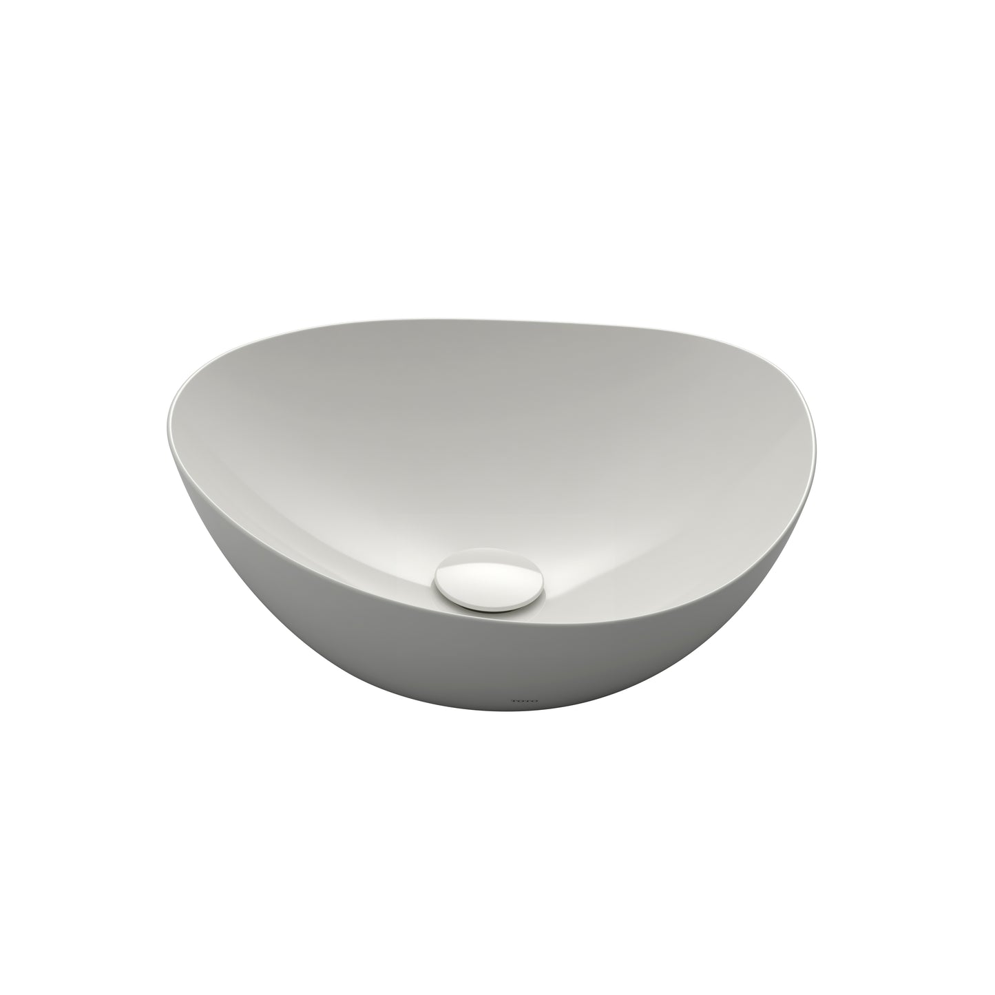 TOTO LT477G#01  Kiwami Asymmetrical Vessel Bathroom Sink with CEFITONTECT , Cotton White