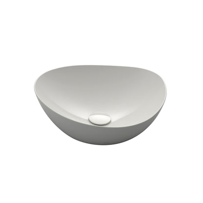 TOTO LT477G#01  Kiwami Asymmetrical Vessel Bathroom Sink With Cefitontect - Cotton White