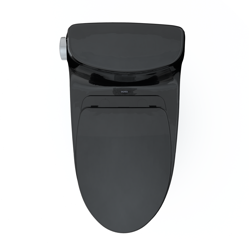 TOTO MS604124CEF#51 Ultramax Ii One-Piece Elongated 1.28 Gpf Universal Height Toilet With Ss124 Softclose Seat - Ebony