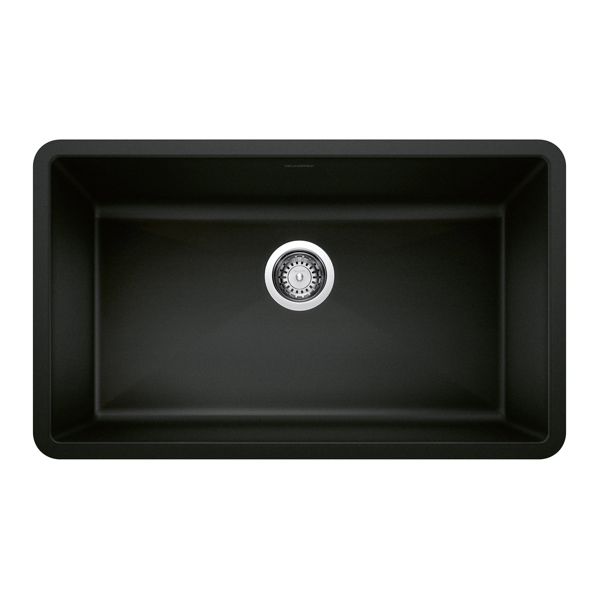 BLANCO 442935 Precis Precis SILGRANIT 32" Super Single Undermount Kitchen Sink - Coal Black in Coal Black