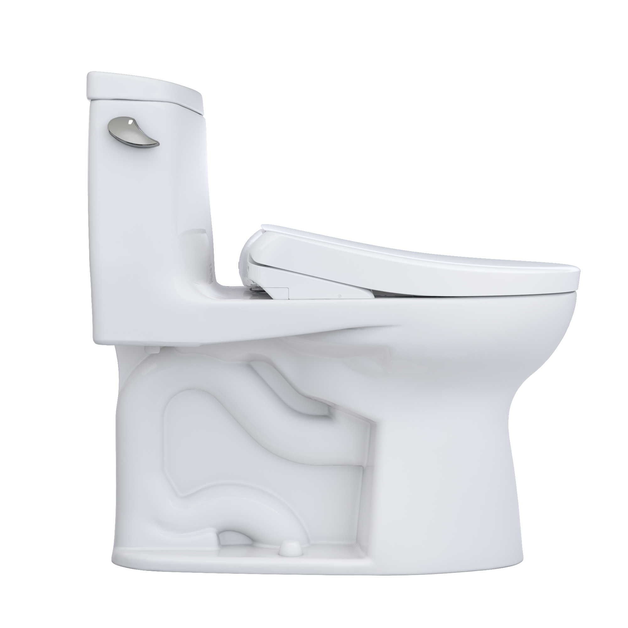 TOTO MW6044726CEFG#01 Washlet+ Ultramax Ii One-Piece Elongated 1.28 Gpf Toilet And Washlet+ S7 Contemporary Bidet Seat - Cotton White