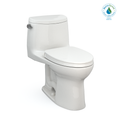 TOTO MS604124CEFG#11 Ultramax Ii One-Piece Elongated 1.28 Gpf Universal Height Toilet With Cefiontect And Ss124 Softclose Seat - Colonial White