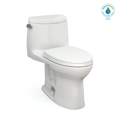 TOTO MS604124CEFG#11 Ultramax Ii One-Piece Elongated 1.28 Gpf Universal Height Toilet With Cefiontect And Ss124 Softclose Seat - Colonial White