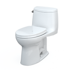 TOTO MS604124CEFG#01 Ultramax Ii One-Piece Elongated 1.28 Gpf Universal Height Toilet With Cefiontect And Ss124 Softclose Seat - Cotton White