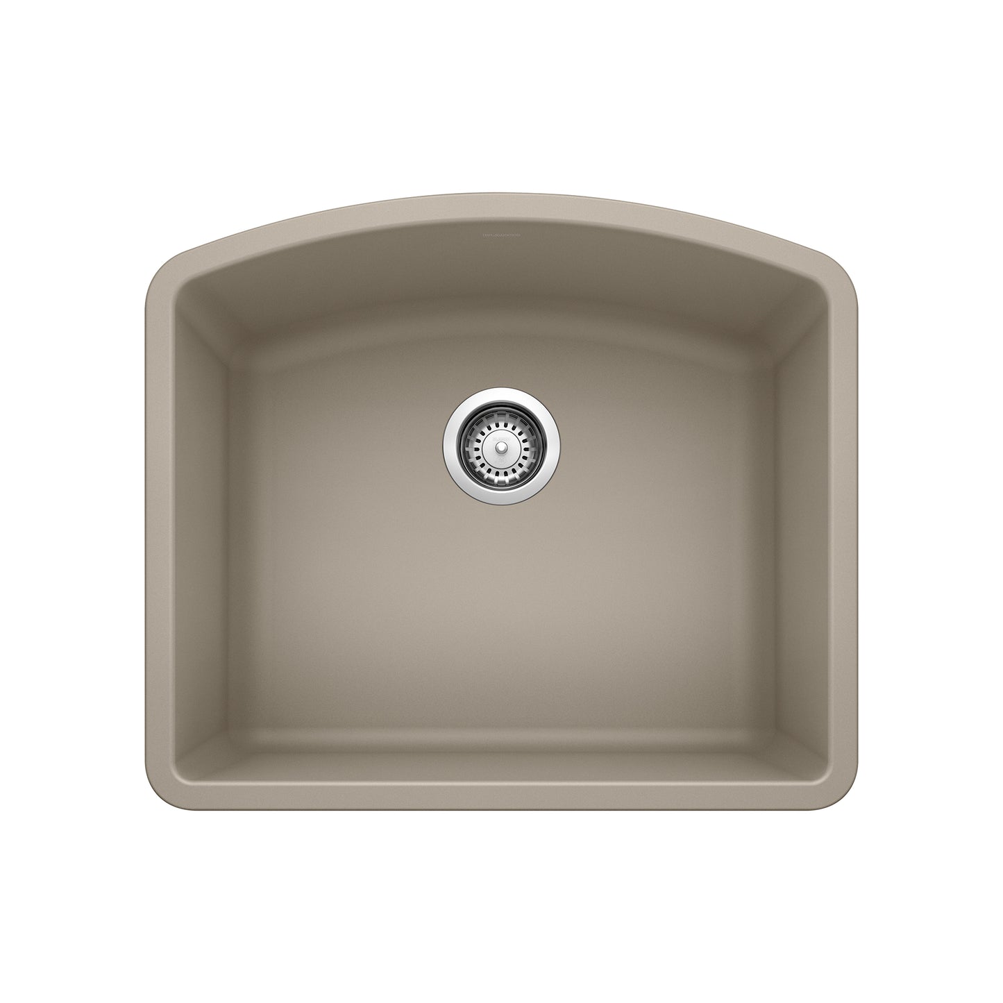 BLANCO 441281 Diamond Diamond SILGRANIT 24" Single Bowl Undermount Kitchen Sink - Truffle in Truffle