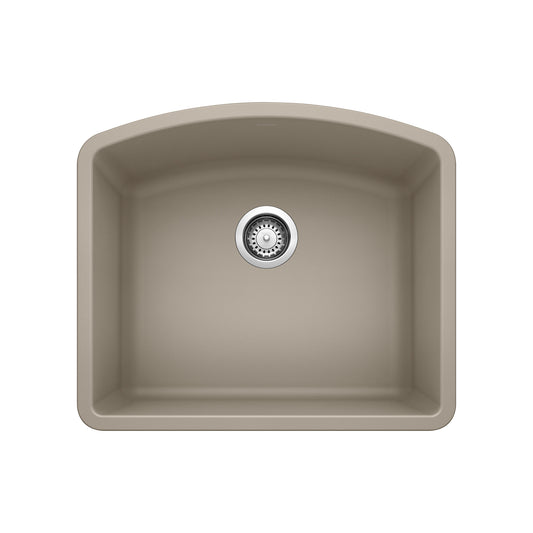 BLANCO 441281 Diamond Diamond SILGRANIT 24" Single Bowl Undermount Kitchen Sink - Truffle in Truffle