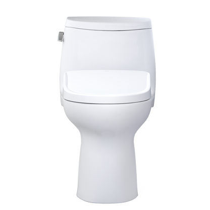 TOTO MW6044736CEFG#01 Washlet+ Ultramax Ii One-Piece Elongated 1.28 Gpf Toilet And Washlet+ S7A Contemporary Bidet Seat - Cotton White