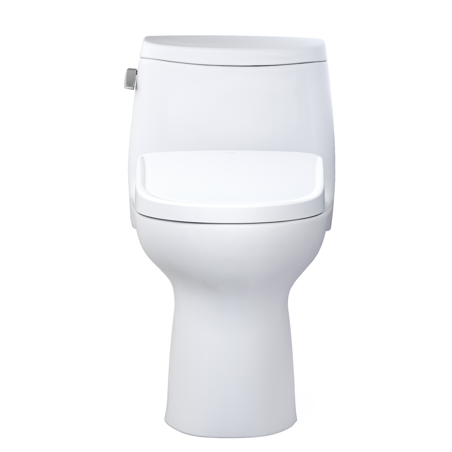 TOTO MW6044726CEFGA#01 Washlet+ Ultramax Ii One-Piece Elongated 1.28 Gpf Toilet With Auto Flush Washlet+ S7 Contemporary Bidet Seat - Cotton White