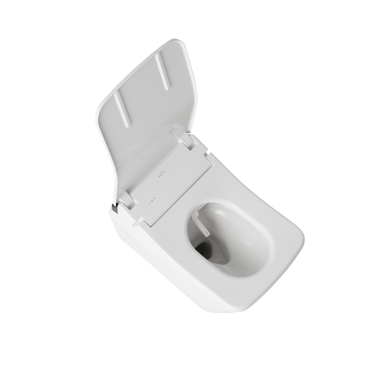 TOTO CWT4494049CMFG#MS Washlet+ Sp Wall-Hung Square-Shape Toilet With Sx Bidet Seat And Duofit In-Wall 1.28 And 0.9 Gpf Dual-Flush Tank System - Matte Silver
