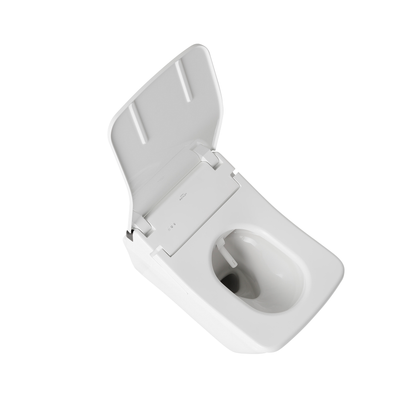 TOTO CWT4494049CMFGA#MS Washlet+ Sp Wall-Hung Square-Shape Toilet With Sx Bidet Seat And Duofit In-Wall 1.28 And 0.9 Gpf Auto Dual-Flush Tank System - Matte Silver
