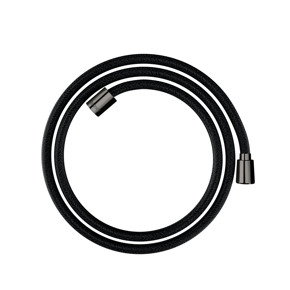 AXOR 28259330 Shower Solutions Textile Hose with Cylindrical and Conical Nut, 63" - Polished Black Chrome