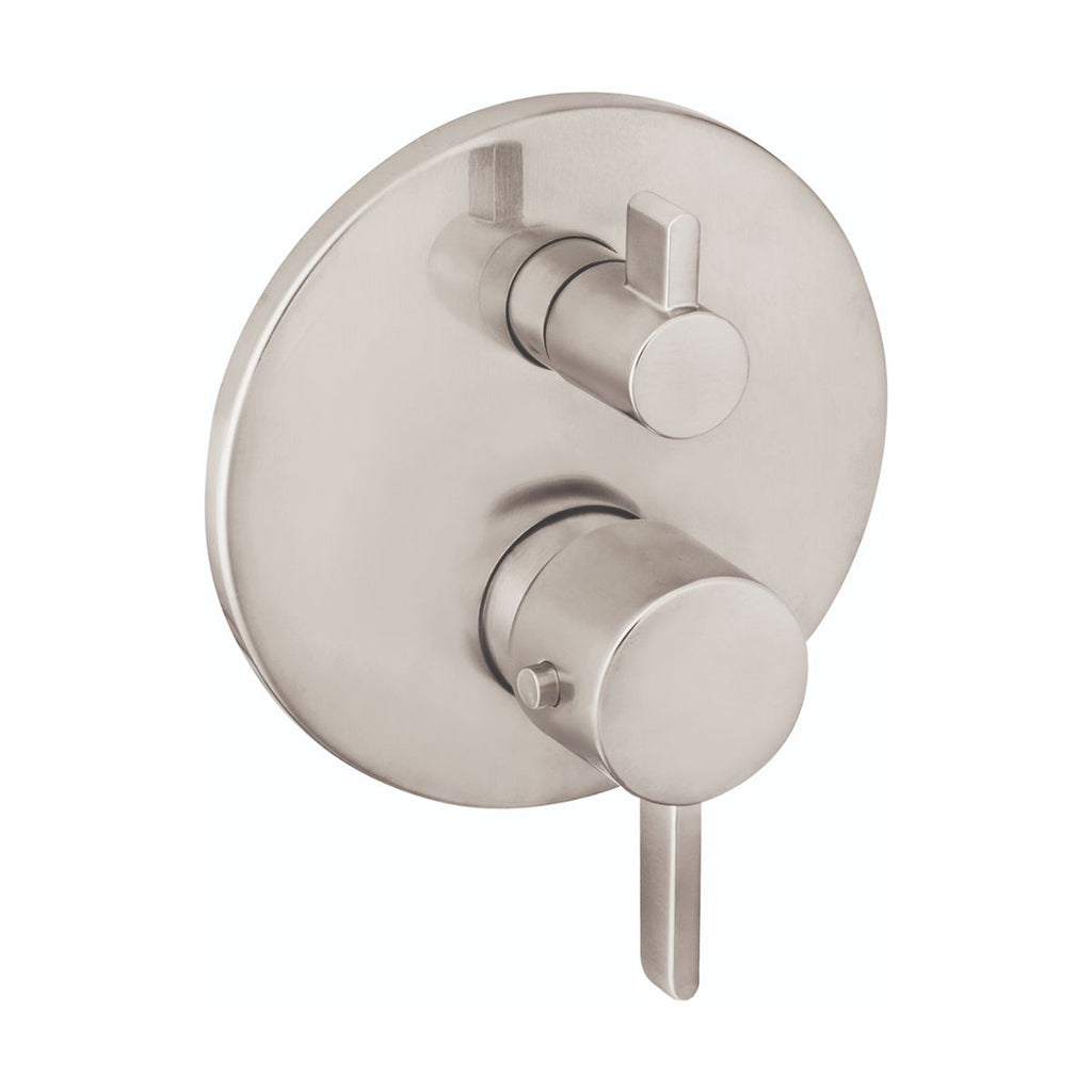 HANSGROHE 04231820 Ecostat Thermostatic Trim S with Volume Control and Diverter - Brushed Nickel