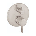 HANSGROHE 04231820 Ecostat Thermostatic Trim S with Volume Control and Diverter - Brushed Nickel
