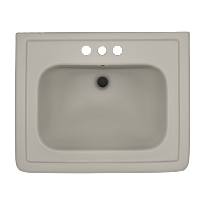 TOTO LPT530.4N#03 Promenade 27-1/2" X 22-1/4" Rectangular Pedestal Bathroom Sink For 4 Inch Center Faucets - Bone